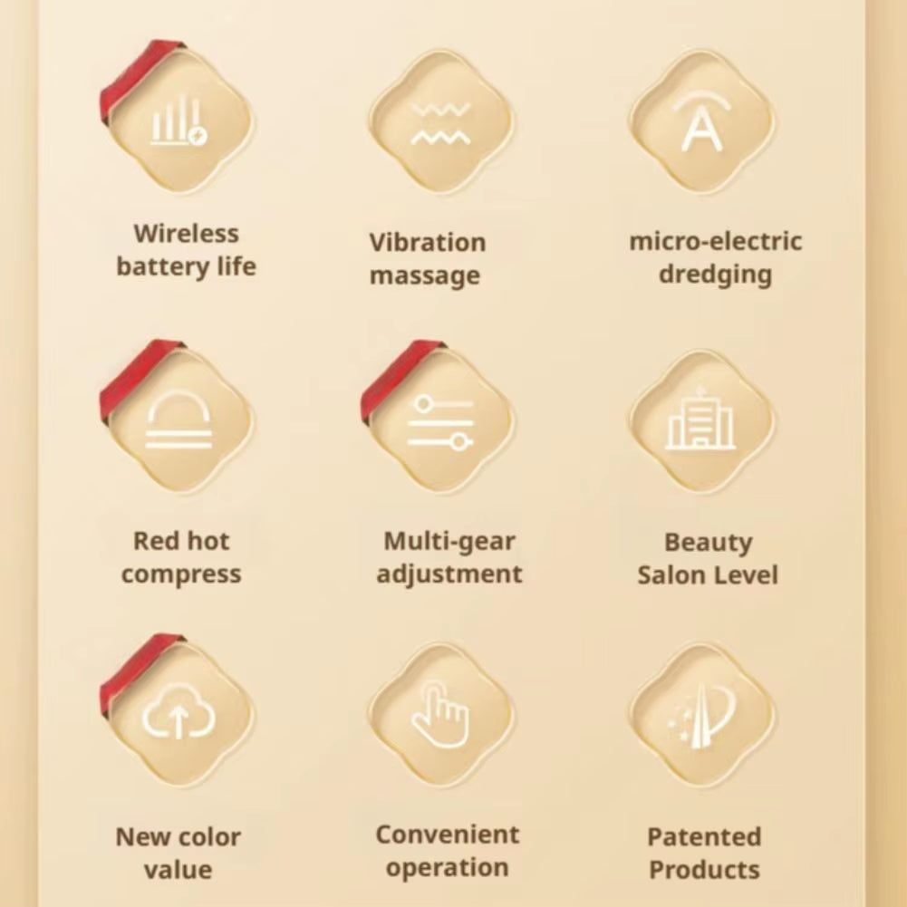 Electric Meridian Brush Lymphatic Drainage Massager for Legs, Arms & Belly with Microcurrent, Heat, Vibration & Light Thera X2R0