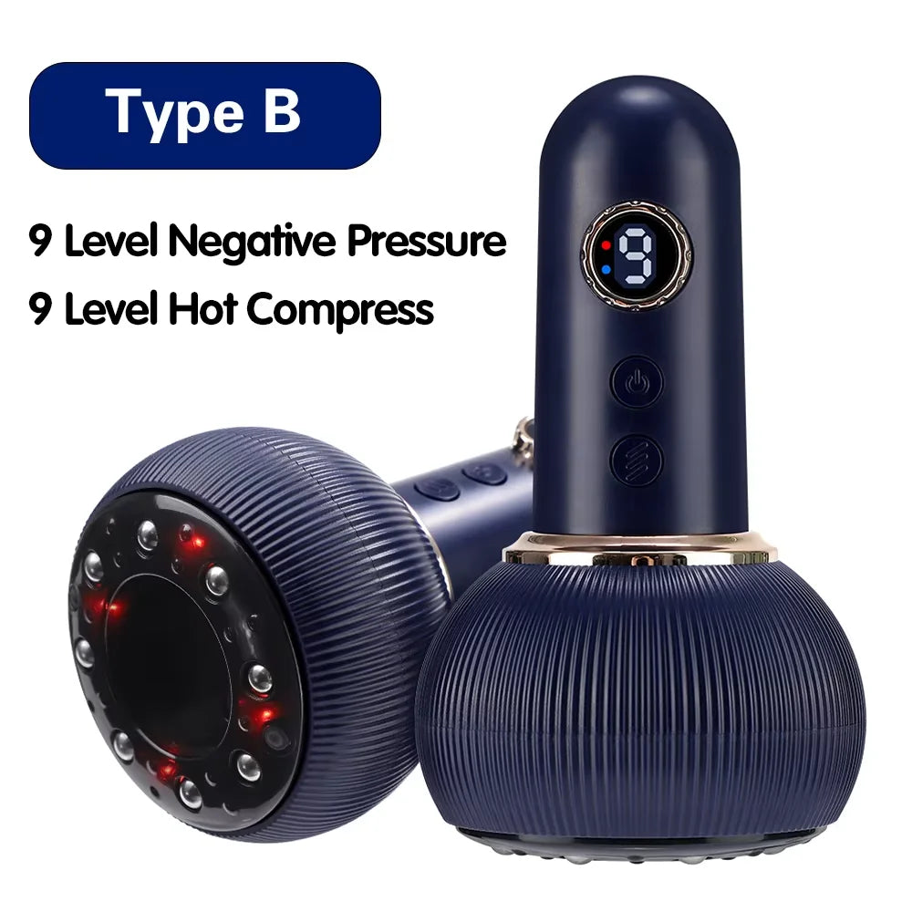 Intelligent Electric Meridian Brush Red Light Therapy Hot Compress Cellulite Massager Household Scraping and Cupping Device