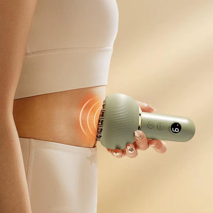 Electric Meridian Brush Lymphatic Drainage Massager for Legs, Arms & Belly with Microcurrent, Heat, Vibration & Light Thera X2R0